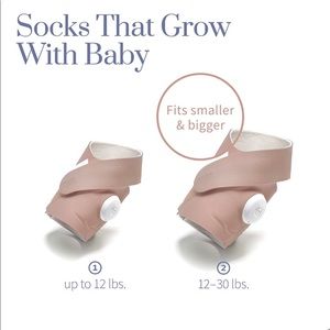 LIKE NEW OWLET Dusty Pink socks